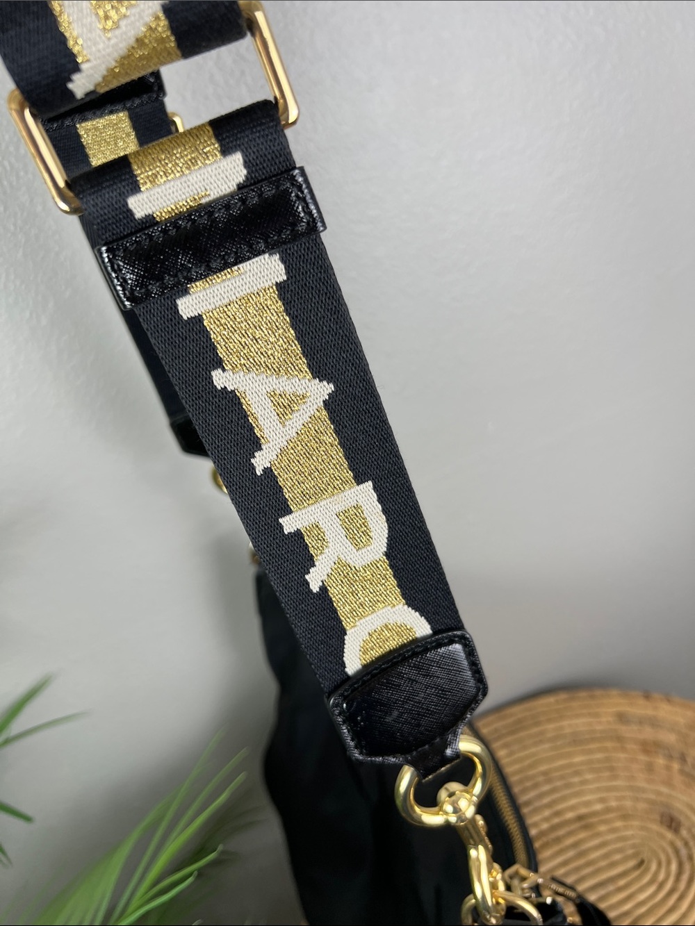 Marc Jacobs Black Nylon Hobo Shoulder Bag with Gold Tone Hardware - Picture 12 of 16
